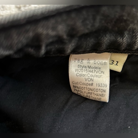 Rag & Bone NWT black / grey straight leg jeans - Picture 6 of 14